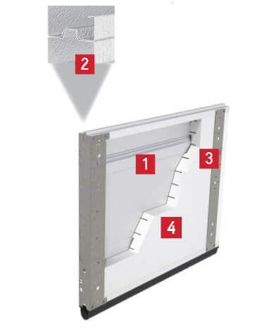 Construction Regal - Single-layer: steel OR Double-layer: steel + insulation