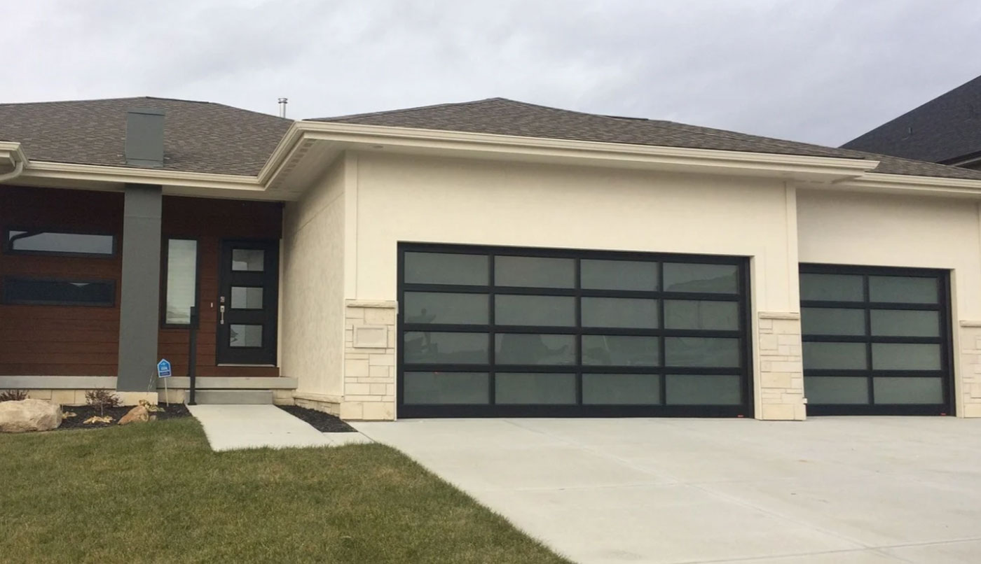 Two California garage doors, Black