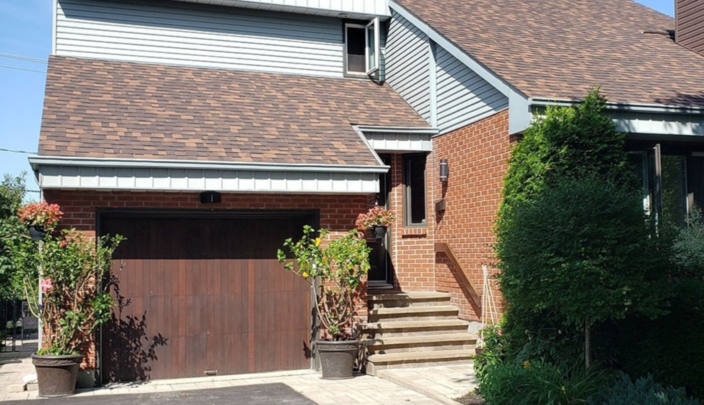 Wooden garage door